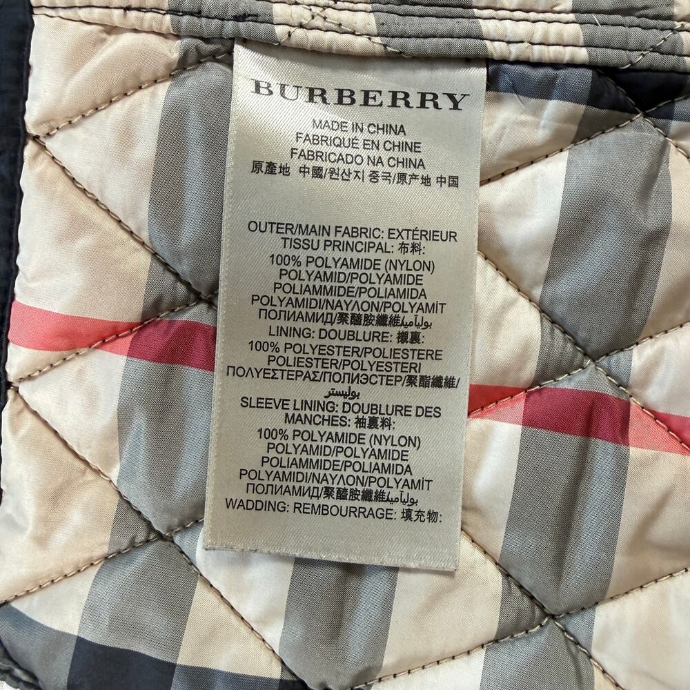 Burberry Brit Quilted Jacket Women XL Black Nova Check Lined Lightweight Coat - Picture 5 of 16